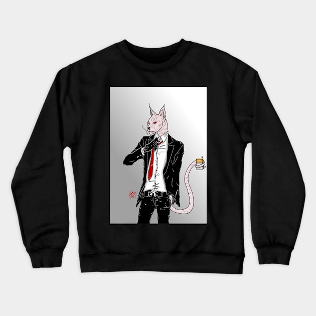 mafia cat Crewneck Sweatshirt by 😺MIAOUCORP😺